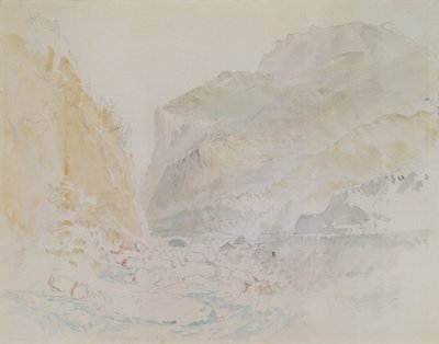 Blue Stream, St. Gothard (akwarela na papierze) autorstwa Joseph Mallord William Turner