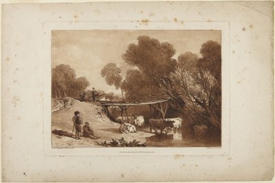 Most i krowy autorstwa Joseph Mallord William Turner