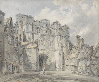 Christ Church Gate, Canterbury, 1793-94 (wc na papierze) autorstwa Joseph Mallord William Turner