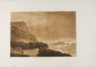 Wybrzeże Yorkshire, tablica 24 z Liber Studiorum autorstwa Joseph Mallord William Turner