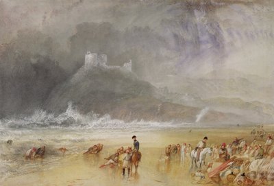 Zamek Criccieth, Północna Walia, ok. 1835 r. autorstwa Joseph Mallord William Turner