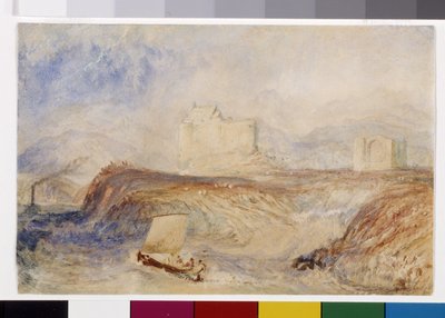 Dunstaffnage (akwarela i gwasz na białym papierze) autorstwa Joseph Mallord William Turner