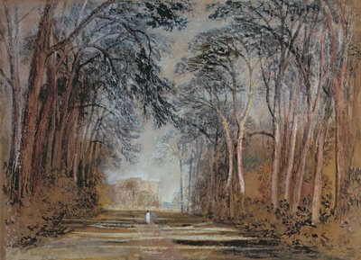 Farnley Avenue, Farnley Hall, Yorkshire (ołówek, kreda, akwarela, gwasz i woda) autorstwa Joseph Mallord William Turner