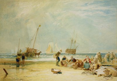 Targ rybny na piaskach, Hastings (wc) autorstwa Joseph Mallord William Turner