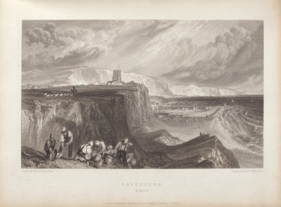 Folkestone, Kent, zgodnie z opisem w „Malowniczych widokach na południowym wybrzeżu Anglii”. autorstwa Joseph Mallord William Turner