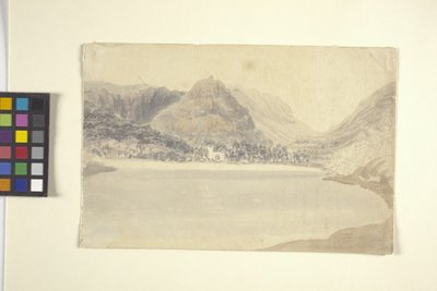 Grassmere Lake And Church (akwarela na ołówku na złamanej bieli) autorstwa Joseph Mallord William Turner