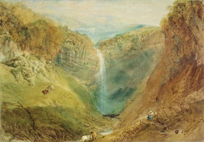 Hardraw Fall, Yorkshire, ok.1820 autorstwa Joseph Mallord William Turner