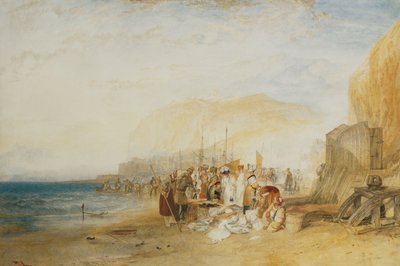 Hastings: Targ Rybny na Piaskach, wczesny poranek, 1822 autorstwa Joseph Mallord William Turner