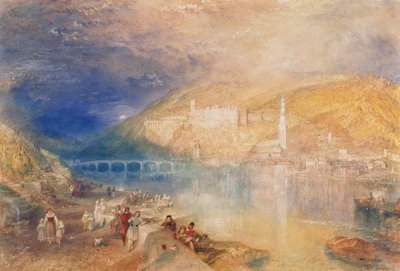 Heidelberg: Zachód słońca, ok. 1840-42 (akwarela i bodycolor na papierze) autorstwa Joseph Mallord William Turner