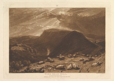 Hind Head Hill, Na Portsmouth Road Liber Studiorum, część V, płyta 25, 1 stycznia 1811. autorstwa Joseph Mallord William Turner