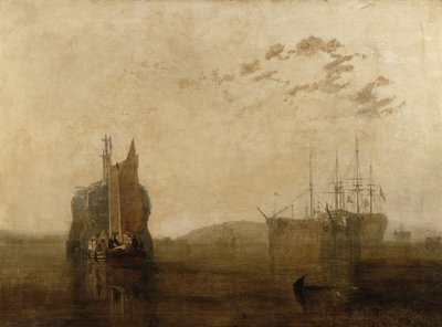 Hulki na Tamar, ok.1812 autorstwa Joseph Mallord William Turner