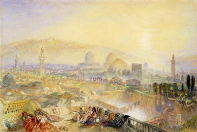 Jerozolima z klasztoru łacińskiego (wc na papierze) autorstwa Joseph Mallord William Turner