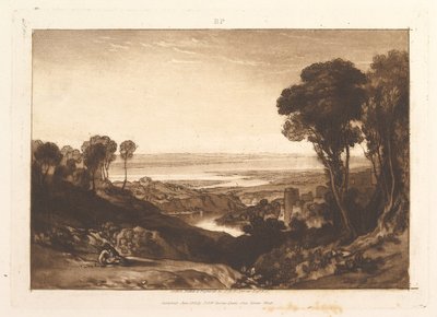 Skrzyżowanie Severn i Wye Liber Studiorum, cz. VI, tablica 28, czerwiec 1811. autorstwa Joseph Mallord William Turner