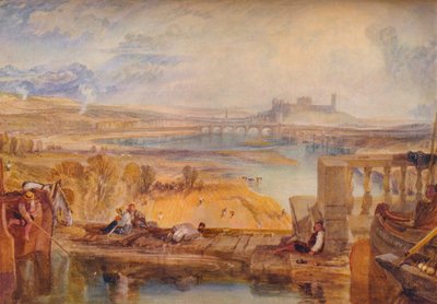 Lancaster, z mostu akweduktowego, c1825 autorstwa Joseph Mallord William Turner