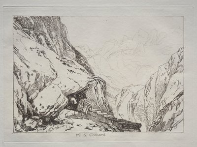Księga studiów: Mt. St Gotarda. autorstwa Joseph Mallord William Turner