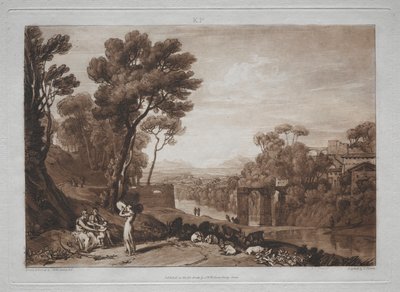 Liber Studiorum: Kobieta i tamburyn autorstwa Joseph Mallord William Turner