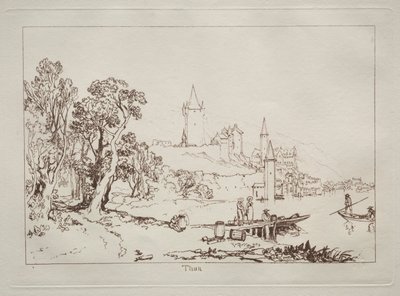 Liber Studiorum: Ville de Thun, Szwajcaria. autorstwa Joseph Mallord William Turner