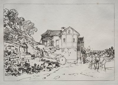 Księga studiów: Młyn wodny autorstwa Joseph Mallord William Turner