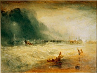 Łódź ratunkowa i urządzenie Manby / Turner. autorstwa Joseph Mallord William Turner