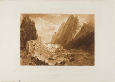 Mer de Glace, tablica 50 z Księgi Studiów autorstwa Joseph Mallord William Turner