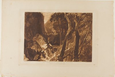 Młyn w pobliżu Grand Chartreuse, tablica 54 z Liber Studiorum autorstwa Joseph Mallord William Turner