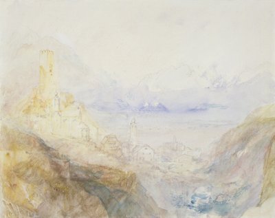 No.0588 Hospenthal, Fall of St. Gothard, rano (patrz także 95126) autorstwa Joseph Mallord William Turner