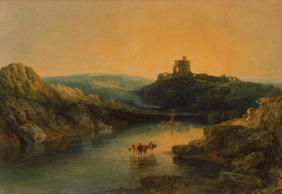 Zamek Norham: Poranek, ok. 1797 (ołówek i akwarela na papierze) autorstwa Joseph Mallord William Turner