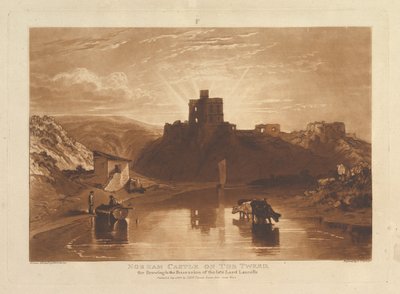 Zamek Norham na Tweed Liber Studiorum, część XII, tablica 57, 1 stycznia 1816. autorstwa Joseph Mallord William Turner