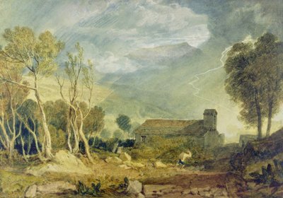 Patterdale Old Church, c.1810-15 (akwarela nad grafitem na papierze) autorstwa Joseph Mallord William Turner