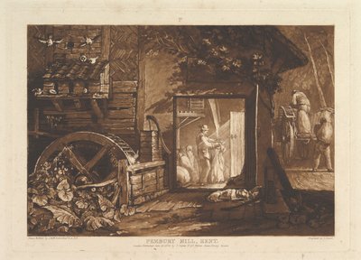 Pembury Mill, Kent Book of Studies, cz. III, tablica 12, 10 czerwca 1808 r. autorstwa Joseph Mallord William Turner