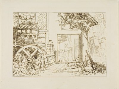 Pembury Mill, Kent, płyta 12 z Liber Studiorum autorstwa Joseph Mallord William Turner