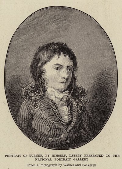 Sam portret Turnera, ostatnio prezentowany w Narodowej Galerii Portretów autorstwa Joseph Mallord William Turner
