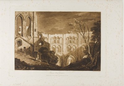 Opactwo Rivaux, tablica 51 z Liber Studiorum autorstwa Joseph Mallord William Turner