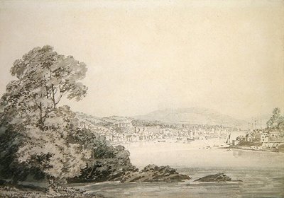 Scena nad rzeką (pióro, tusz i wash na papierze) autorstwa Joseph Mallord William Turner