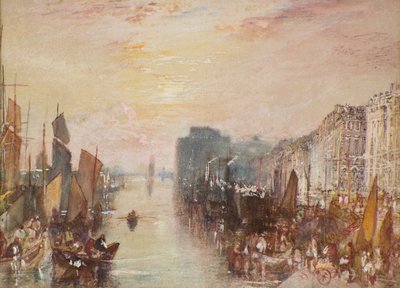 Scena rzeczna, Le Havre, c.1832 (akwarela) autorstwa Joseph Mallord William Turner