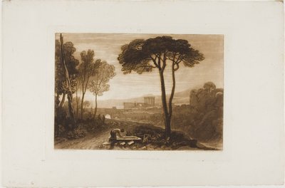 Scena w Kampanii, tablica 38 z Księgi Studiów autorstwa Joseph Mallord William Turner