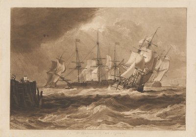 Statki na lekkim wietrze autorstwa Joseph Mallord William Turner