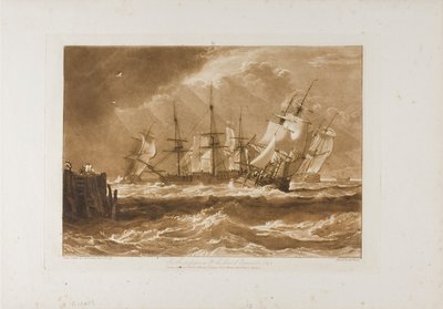 Statki na wietrze, płyta 10 z Liber Studiorum autorstwa Joseph Mallord William Turner