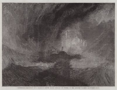Burza śnieżna, parowiec wypływający z ujścia portu dający sygnały, w Galerii Narodowej autorstwa Joseph Mallord William Turner