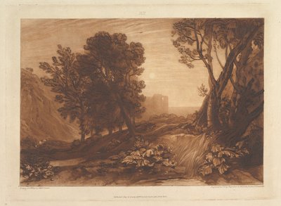 Samotność, czyli czytanie Magdalen Liber Studiorum, cz. XI, tabl. 53, 12 maja 1814 r. autorstwa Joseph Mallord William Turner
