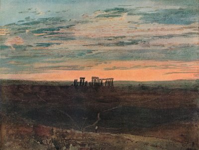 Stonehenge: Zachód słońca, 1909 autorstwa Joseph Mallord William Turner