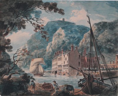 Wąwóz Avon w Bristolu z Old Hot Wells House, ok. 1792 (grafit, akwarela, pióro i brązowy tusz) autorstwa Joseph Mallord William Turner