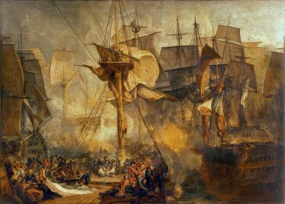 Bitwa pod Trafalgarem / autorstwa Turnera. autorstwa Joseph Mallord William Turner
