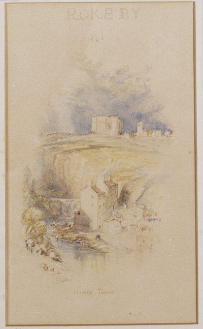 Wieża Bowesa, ok.1833 autorstwa Joseph Mallord William Turner