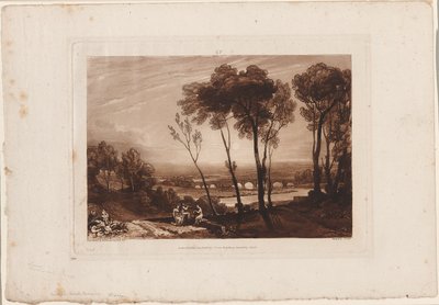 Most na Bliskim Oddaleniu, tablica 13 z Liber Studiorum autorstwa Joseph Mallord William Turner