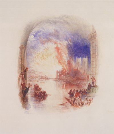 Spalenie gmachów parlamentu autorstwa Joseph Mallord William Turner