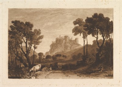 Zamek nad Łąkami Liber Studiorum, cz. II, tablica 8, 1808. autorstwa Joseph Mallord William Turner