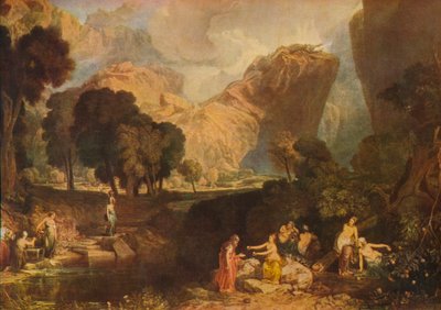 Bogini niezgody wybierająca jabłko niezgody w ogrodzie Hesperyd, 1806, 19 autorstwa Joseph Mallord William Turner