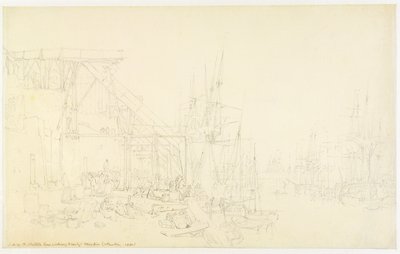 „Pośpiech”, załadunek łodzi węglowych, North Shields, ok. 1795 (grafit na papierze) autorstwa Joseph Mallord William Turner