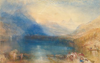 Jezioro Zug, 1843 (wc nad grafitem) autorstwa Joseph Mallord William Turner